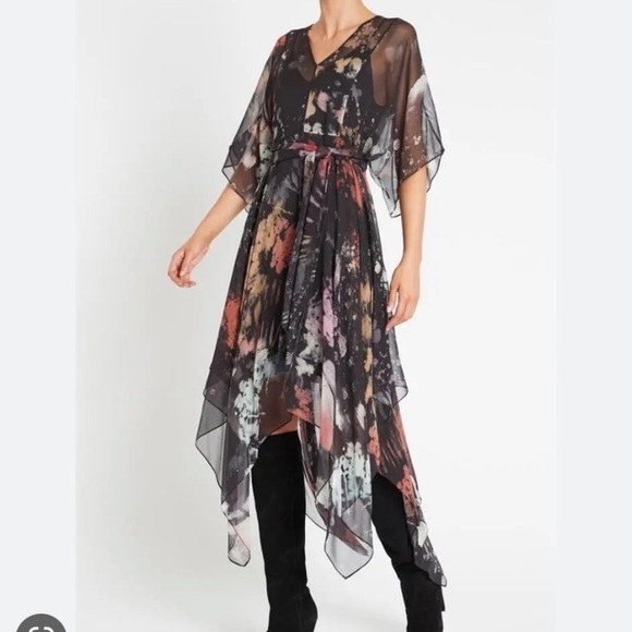 Sass & Bide Interstella Printed Sheer Silk Dress 2 NWT - Picture 14 of 14